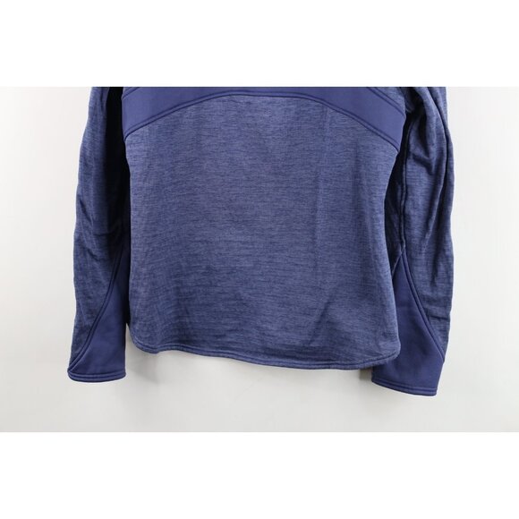 Under Armour Womens Large ColdGear Thermal Fleece Lined Half Zip Sweater Blue - Picture 14 of 14